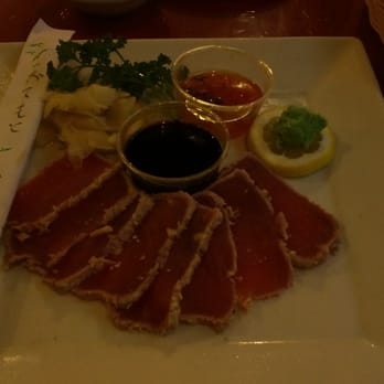 Captains Tavern - Sesame seared tuna, simply done with condiments that matched well with the tuna - Seafood Near Me - Miami, Florida Captains Tavern - Sesame seared tuna, simply done with condiments that matched well with the tuna - Seafood Near Me - Miami, Florida