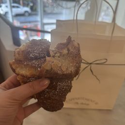 Half eaten croissant