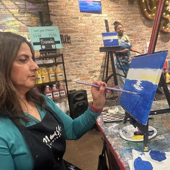 Muse Paintbar - Hard at work - Paint & Sip Near Me - Woodbridge, Virginia Muse Paintbar - Hard at work - Paint & Sip Near Me - Woodbridge, Virginia