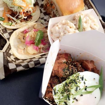 Marination Ma Kai - Miso Ginger Chicken Kimchi fried rice, fish taco, spicy port taco, kalua pork sliders and mac salad! - Korean Near Me - Seattle, Washington Marination Ma Kai - Miso Ginger Chicken Kimchi fried rice, fish taco, spicy port taco, kalua pork sliders and mac salad! - Korean Near Me - Seattle, Washington