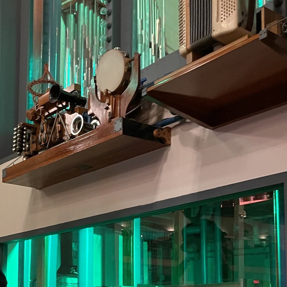Organ Stop Pizza - Some of the instruments attached to the wall. - Pizza Near Me - Mesa, Arizona Organ Stop Pizza - Some of the instruments attached to the wall. - Pizza Near Me - Mesa, Arizona