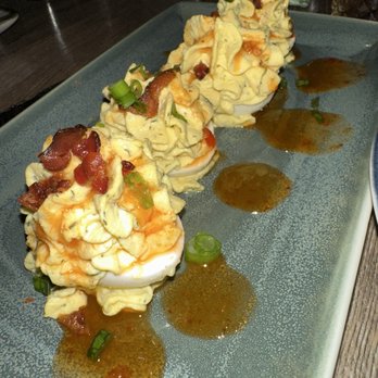 Reunion Kitchen + Drink - Loaded devil eggs. - New American Near Me - Corona, California