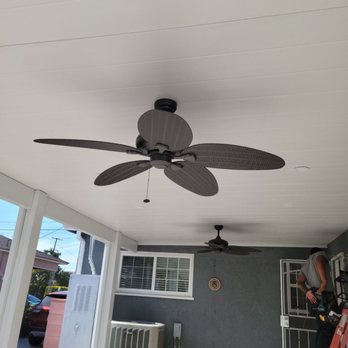 Seamless Construction - Ceiling fan in the patio cover - General Contractors Near Me - Newport Beach, California