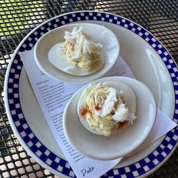 Duke's Seafood - Dungeness Crabby Deviled Egg - Seafood Near Me - Seattle, Washington
