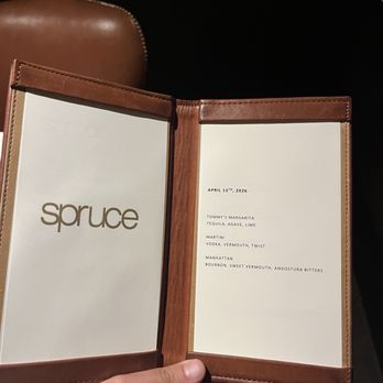 Spruce - Cocktails menu - American Near Me - San Francisco, California