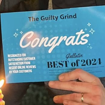 The Guilty Grind - Fake award that has never appeared before or since. At the time of the award they had 4 reviews... - Bakeries Near Me - Gallatin, Tennessee