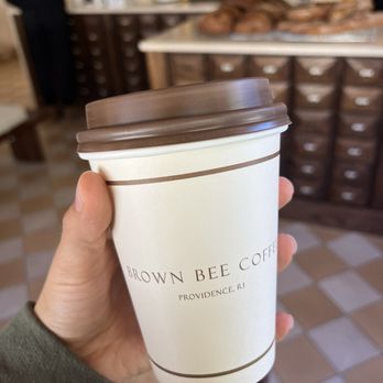 Brown Bee Coffee - my ginger turmeric tea, obsessed with this branding - Coffee & Tea Near Me - Providence, Rhode Island