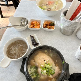 BN Chicken - Chicken noodle soup and Regular Samgyetang + Red Ginseng (side order of vermicelli) - Korean Near Me - Santa Clara, California BN Chicken - Chicken noodle soup and Regular Samgyetang + Red Ginseng (side order of vermicelli) - Korean Near Me - Santa Clara, California