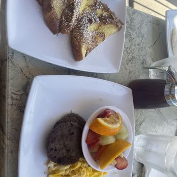 Canopy Road Cafe - French Toast Combo with a side of fruit - Breakfast & Brunch Near Me - Tallahassee, Florida Canopy Road Cafe - French Toast Combo with a side of fruit - Breakfast & Brunch Near Me - Tallahassee, Florida