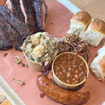 Harper Barbecue - Ribs, pulled pork, beans, potato salad, rolls, sausage - Barbeque Near Me - Costa Mesa, California