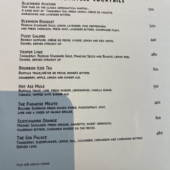 Blackbird - Menu cocktails - Modern European Near Me - Makati, NCR