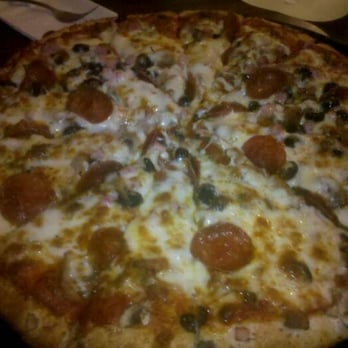 Geo's Pizza - a pepperoni and olive pizza - Pizza Near Me - Metamora, Illinois