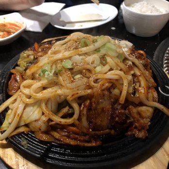Obaltan - Pork Belly & Spicy Baby Octopus & Pork Belly Stir Fry With Udon Noodles - Korean Near Me - Fort Lee, New Jersey Obaltan - Pork Belly & Spicy Baby Octopus & Pork Belly Stir Fry With Udon Noodles - Korean Near Me - Fort Lee, New Jersey