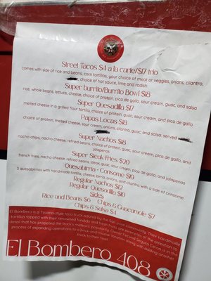 Menu photo 1 El Bombero 408 San Jose, CA Menu photo 1 El Bombero 408 San Jose, CA