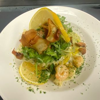 Copper Sky Steakhouse - Cod and shrimp with garlic mash - Bars Near Me - Reedsville, Wisconsin Copper Sky Steakhouse - Cod and shrimp with garlic mash - Bars Near Me - Reedsville, Wisconsin