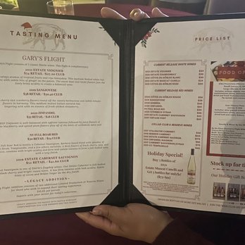 Eberle Winery - Tasting Menu December 2022 - Wineries Near Me - Paso Robles, California Eberle Winery - Tasting Menu December 2022 - Wineries Near Me - Paso Robles, California