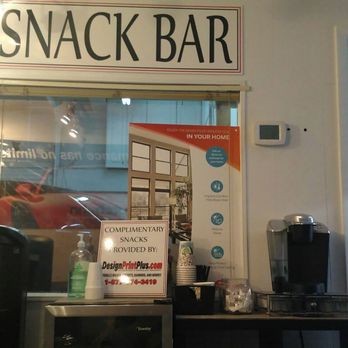 Ultimate Window Tinting - Snack bar in the waiting room. - Home Window Tinting Near Me - Orlando, Florida