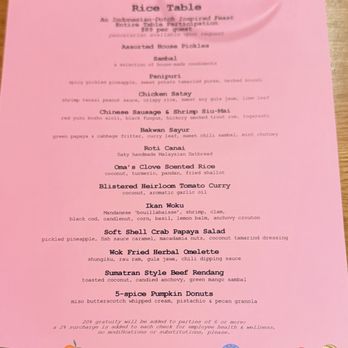 Gado Gado - Rice table menu. - Indonesian Near Me - Portland, Oregon Gado Gado - Rice table menu. - Indonesian Near Me - Portland, Oregon