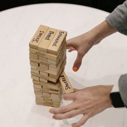 Individual and Family Connection - Playing Feelings Jenga to help kids talk about their feelings!