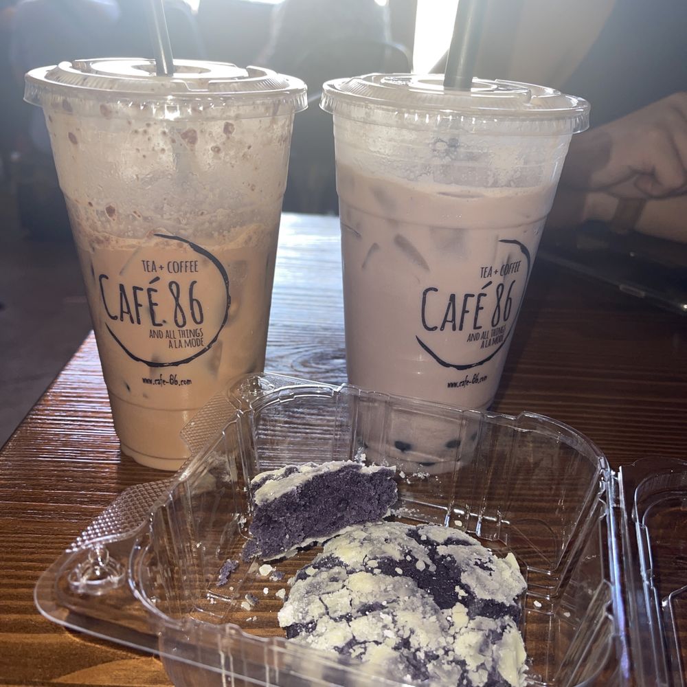 Cafe 86 - Ube milk tea and milo milk tea with ube crinkle cookies! - Cafes Near Me - Northridge, California Cafe 86 - Ube milk tea and milo milk tea with ube crinkle cookies! - Cafes Near Me - Northridge, California