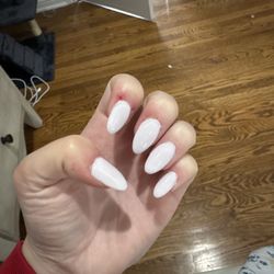 L A Nails - Cuts on nail, paint bleeding onto cuticle. uneven.