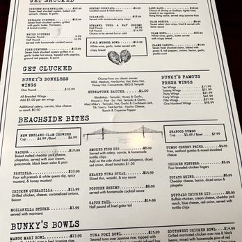 Bunky's Raw Bar & Grill - It's a menu - Sports Bars Near Me - Indialantic, Florida Bunky's Raw Bar & Grill - It's a menu - Sports Bars Near Me - Indialantic, Florida