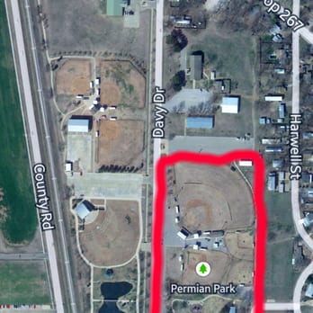 Burkburnett Permian Park - Excuse the lack of "green", photo shot while we're under drought conditions. Aerial photo from Google Maps. - Parks Near Me - Burkburnett, Texas Burkburnett Permian Park - Excuse the lack of "green", photo shot while we're under drought conditions. Aerial photo from Google Maps. - Parks Near Me - Burkburnett, Texas
