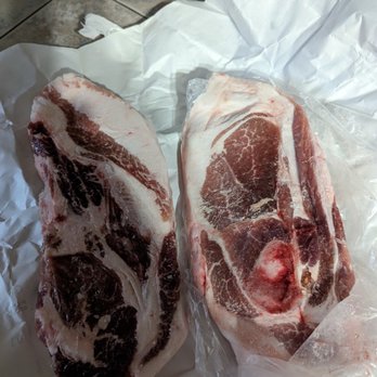Grant Fork Meats - two cuts of meat on a piece of paper - Butcher Near Me - Highland, Illinois Grant Fork Meats - two cuts of meat on a piece of paper - Butcher Near Me - Highland, Illinois