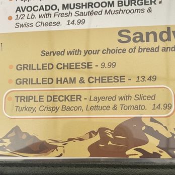 Village Grill - Easy to read menu - Diners Near Me - Tehachapi, California