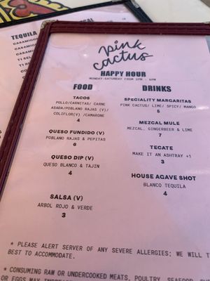 Menu photo 3 Pink Cactus Charleston, SC