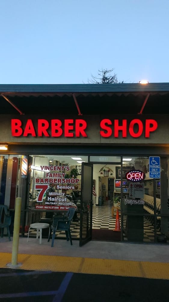 VINCENT’S FAMILY BARBER SHOP CLOSED 1810 Oceanside Blvd, Oceanside