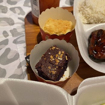 Koko Cafe - Top regular butter mochi  Bottom ube butter mochi - Poke Near Me - Killeen, Texas