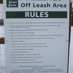 Thatcher Park Off Leash Dog Park - Thatcher Dog Park RULES. During an unusual "snow day" 2011.