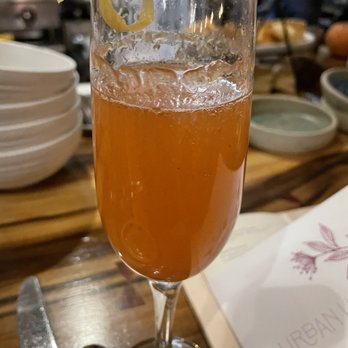 Urban Hearth - Spritz to start the evening - featuring bar hill gin, cava and joy! - New American Near Me - Cambridge, Massachusetts
