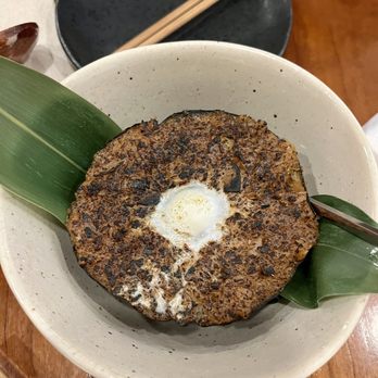 Raku - Nasu dengaku - miso eggplant with meat and egg - Japanese Near Me - New York, New York Raku - Nasu dengaku - miso eggplant with meat and egg - Japanese Near Me - New York, New York