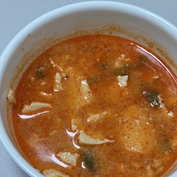 Hanmaru Korean Cuisine - Beef Tofu Soup ($19.95) but without the beef because it was forgotten... :/ - Korean Near Me - Milpitas, California