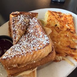 Monte Cristo -Subbed fries for Hashbrowns