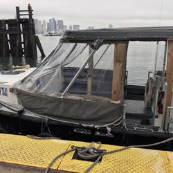Airport Water Taxi - Covered and warm inside despite being cold outside