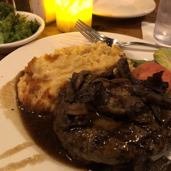 Kennedy's Pub Inc - Chop House Ground Sirloin w/ Delmonico potatoes and mushy broccoli. - Seafood Near Me - Marlborough, Massachusetts Kennedy's Pub Inc - Chop House Ground Sirloin w/ Delmonico potatoes and mushy broccoli. - Seafood Near Me - Marlborough, Massachusetts