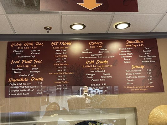 Menu photo 2 Coffee Club Woodland, CA