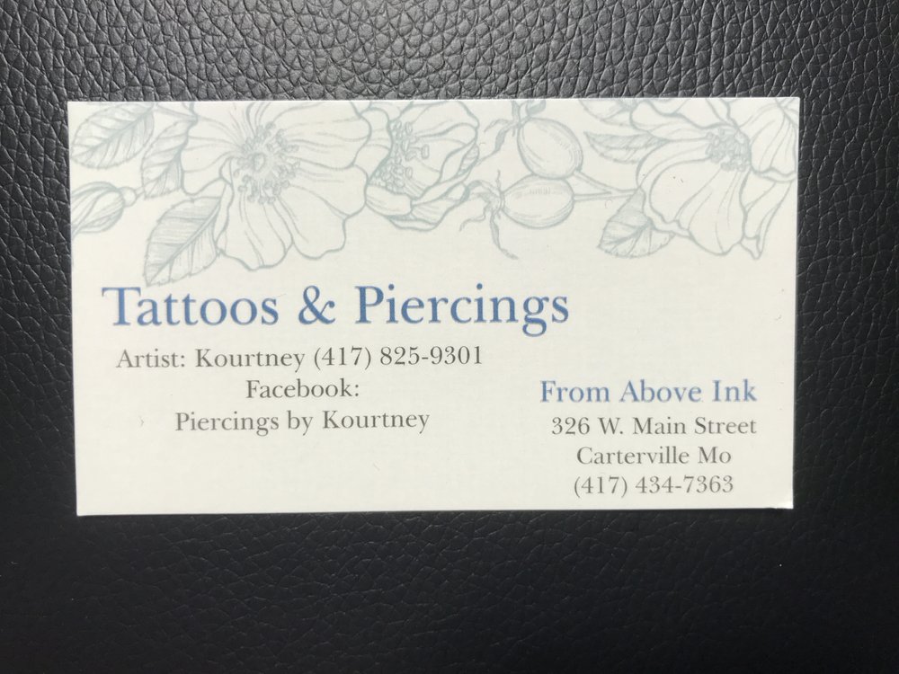 TATTOOS AND PIERCINGS BY KOURTNEY 326 W Main St, Carterville