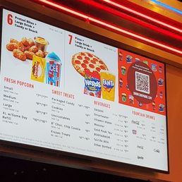 Concessions stand menu Concessions stand menu