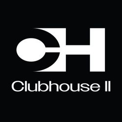 Clubhouse II Bath And Health Clubs - Modern, black and white, Clubhouse II logo with a black C cutout of white H and Clubhouse II below in clean modern font