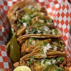 Taco Fino Express - 4 tacos, pastor, chicken, carne asada, carnitas
