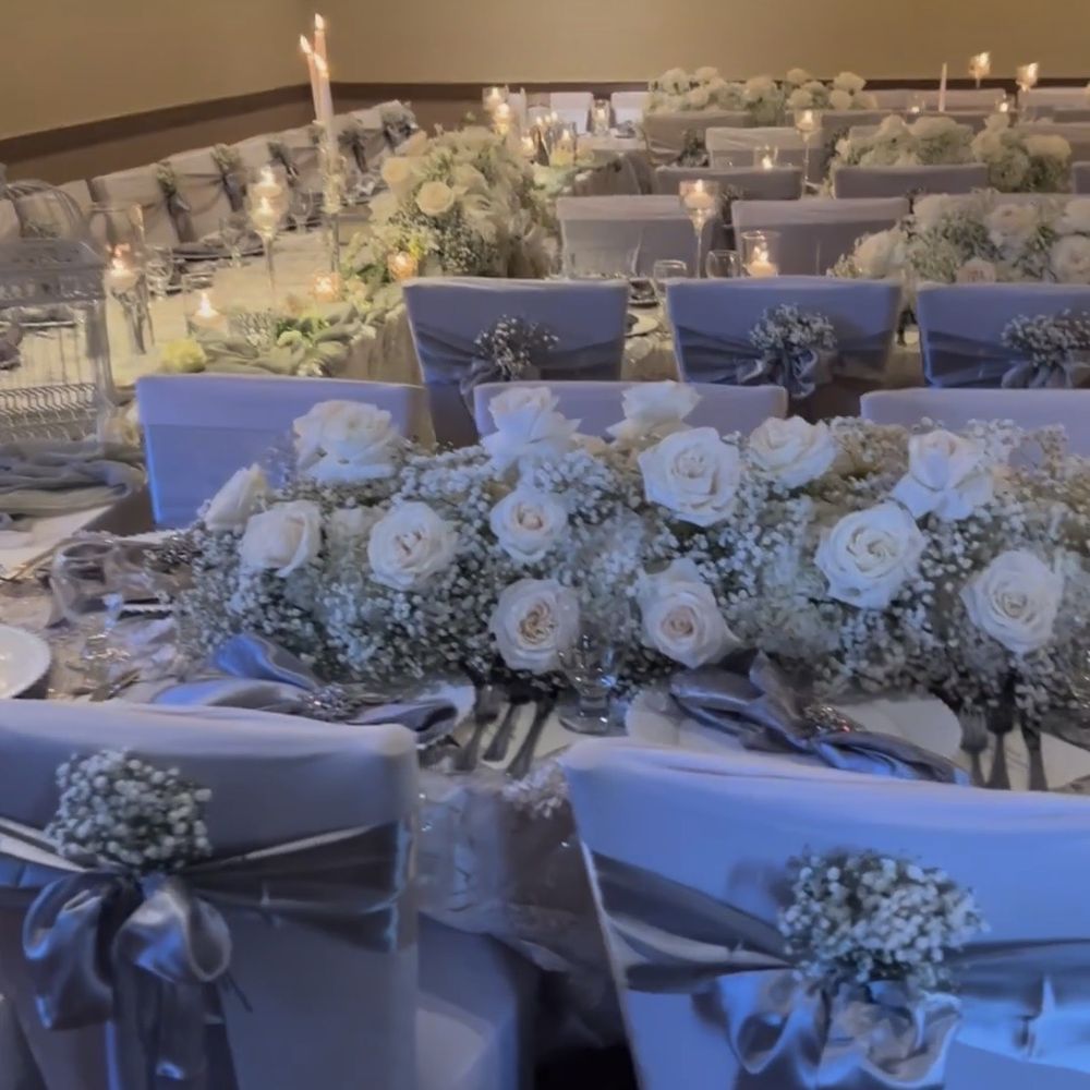 SimplyChic Events - Diana Marinca - So much design & detail w/ limited amount of space, but enough to accommodate 90 at Dunarea Restaurant-- all design elements done by Diana. - Florists Near Me SimplyChic Events - Diana Marinca - So much design & detail w/ limited amount of space, but enough to accommodate 90 at Dunarea Restaurant-- all design elements done by Diana. - Florists Near Me