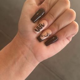 Acrylic full set with design Acrylic full set with design