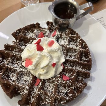 For Crepe Sake - Double chocolate waffle. - Creperies Near Me - East Lansing, Michigan For Crepe Sake - Double chocolate waffle. - Creperies Near Me - East Lansing, Michigan