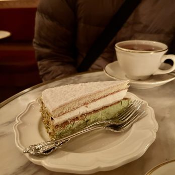 Fellini Coffee - Olive oil cake with pistachio cream - Coffee & Tea Near Me - New York, New York Fellini Coffee - Olive oil cake with pistachio cream - Coffee & Tea Near Me - New York, New York