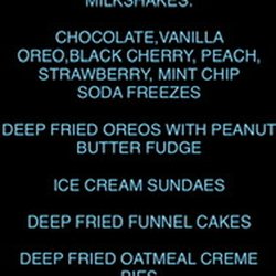 Maxx's desserts - Sample menu items