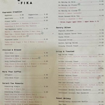 Fika Fika Coffee - Menu - Coffee & Tea Near Me - Arcadia, California Fika Fika Coffee - Menu - Coffee & Tea Near Me - Arcadia, California